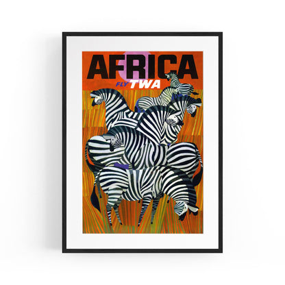 Africa fly TWA | Framed Vintage Travel Poster