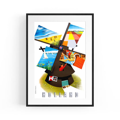 Holland (Netherlands) | Framed Vintage Travel Poster