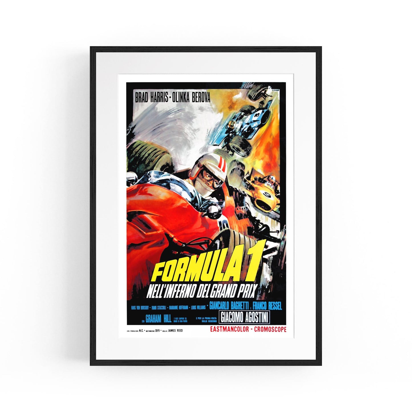 "Formula 1" Italian Motorsport Movie (Alt Design) | Framed Vintage Poster