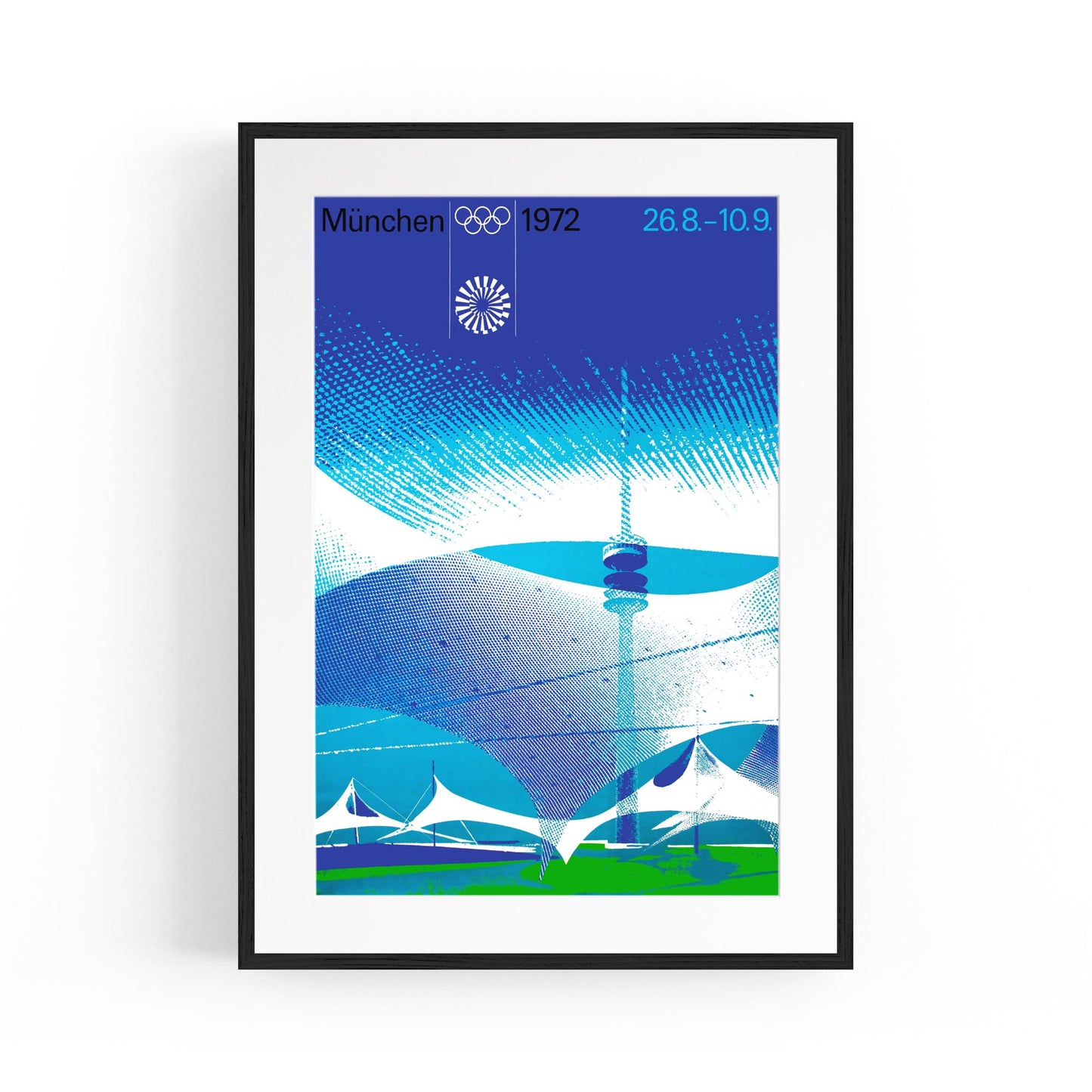 Munich, Germany "Munchen 1972 Olympic Games" by Otl Aicher | Framed Vintage Travel Poster