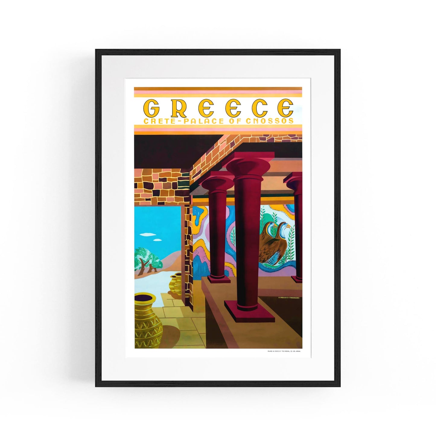 Crete, Greece "Palace of Cnossos" | Framed Vintage Travel Poster