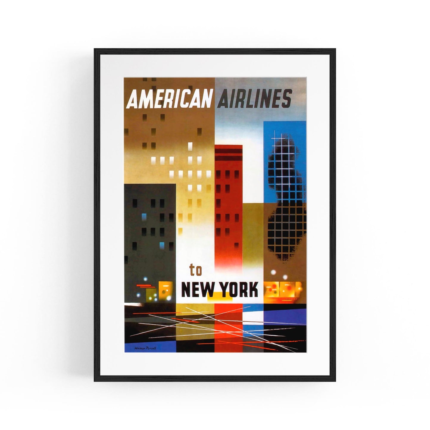 New York, USA by Weimer Purcell Tourism | Framed Vintage Travel Poster