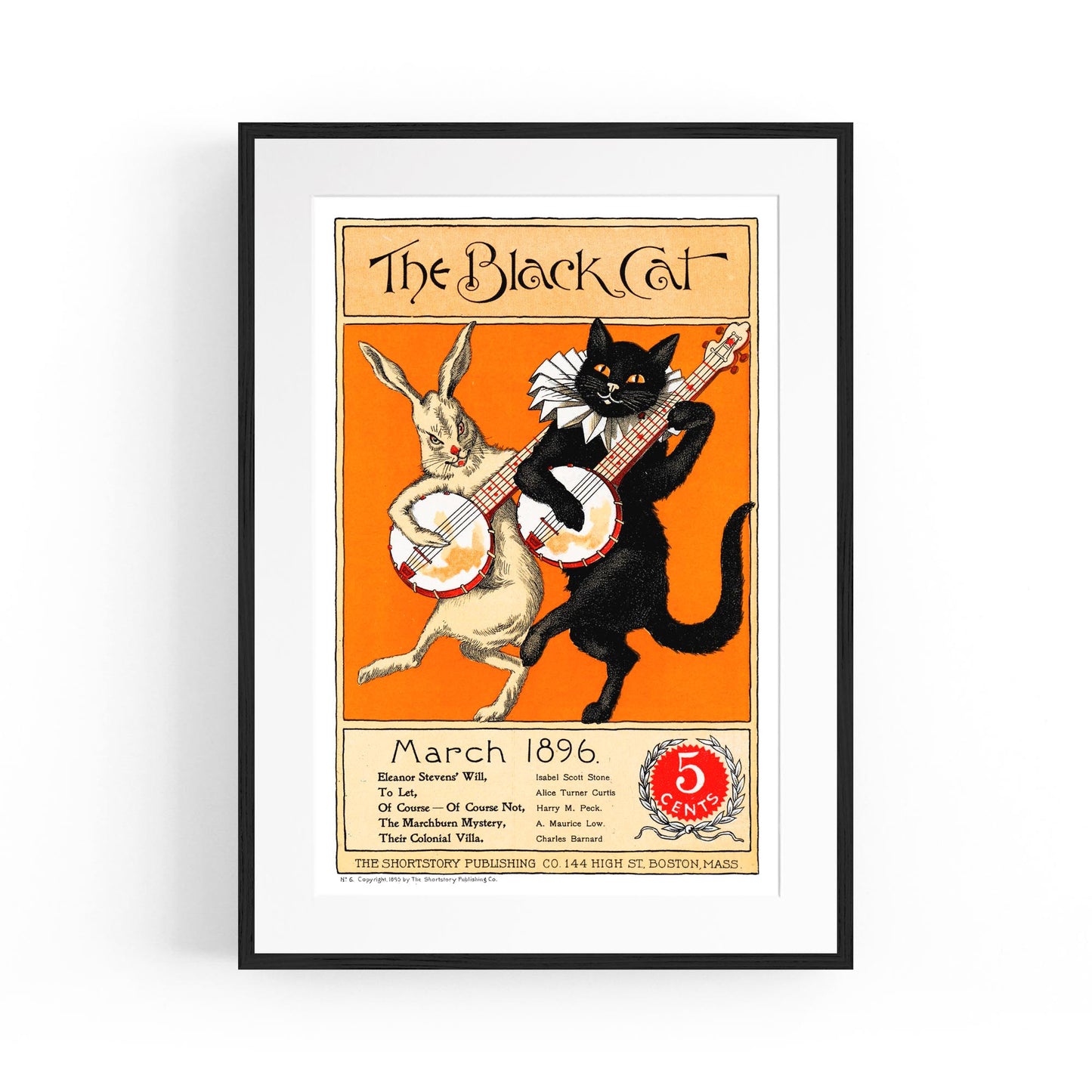 The Black Cat Shortstory Publishing | Framed Vintage Poster