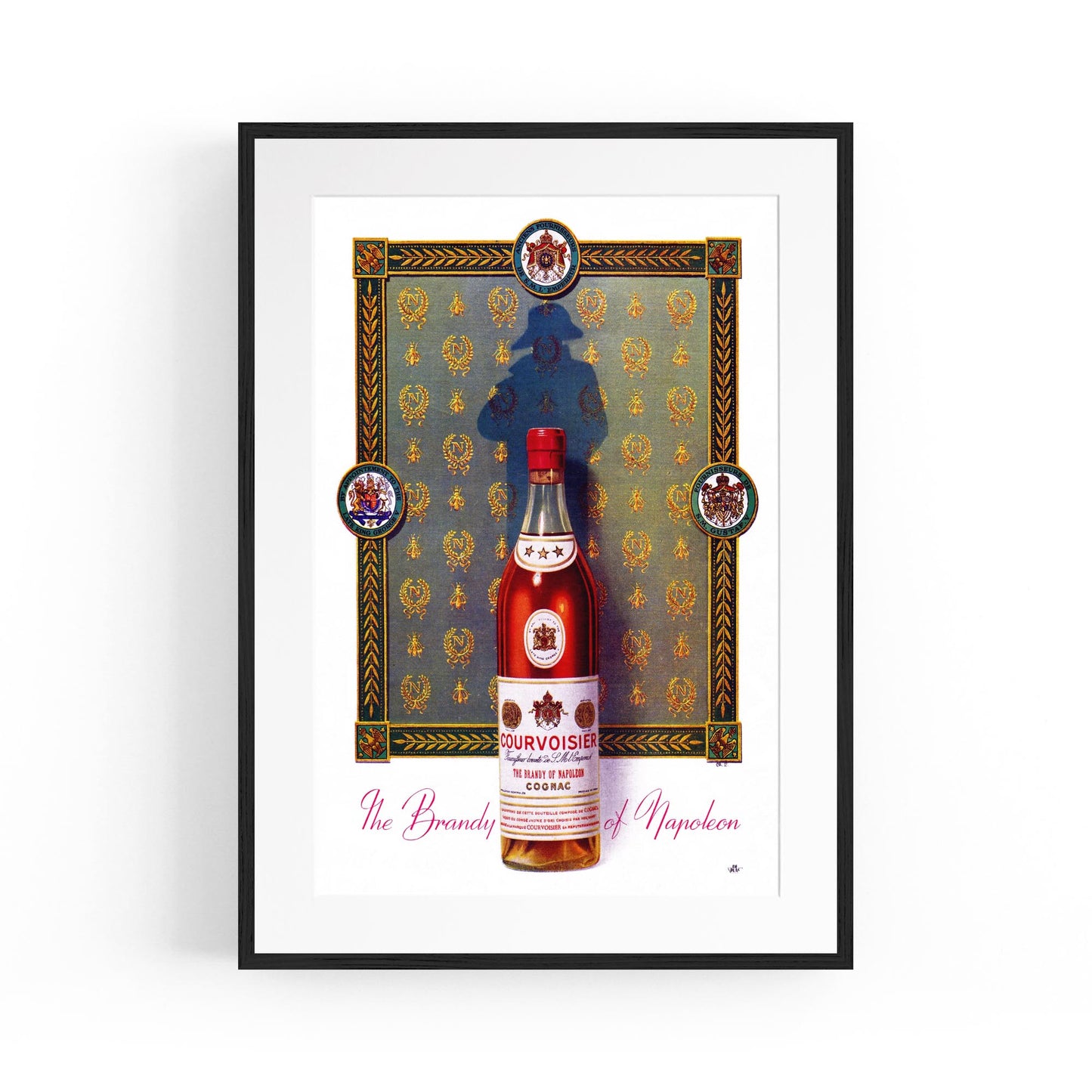 Courvoisier Cognac by Charles Lemmel | Framed Vintage Poster