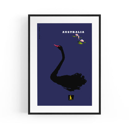 Black Swan Australian | Framed Vintage Travel Poster