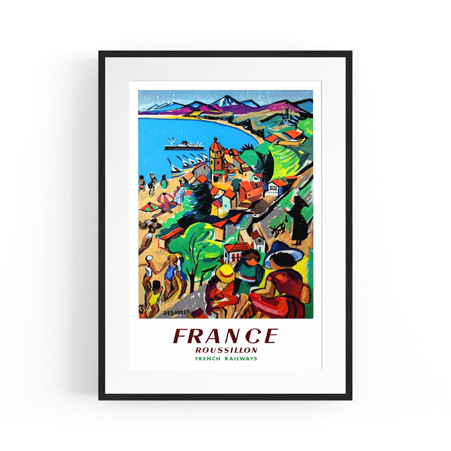 Roussillon, France by Francois Desnoyer | Framed Vintage Travel Poster