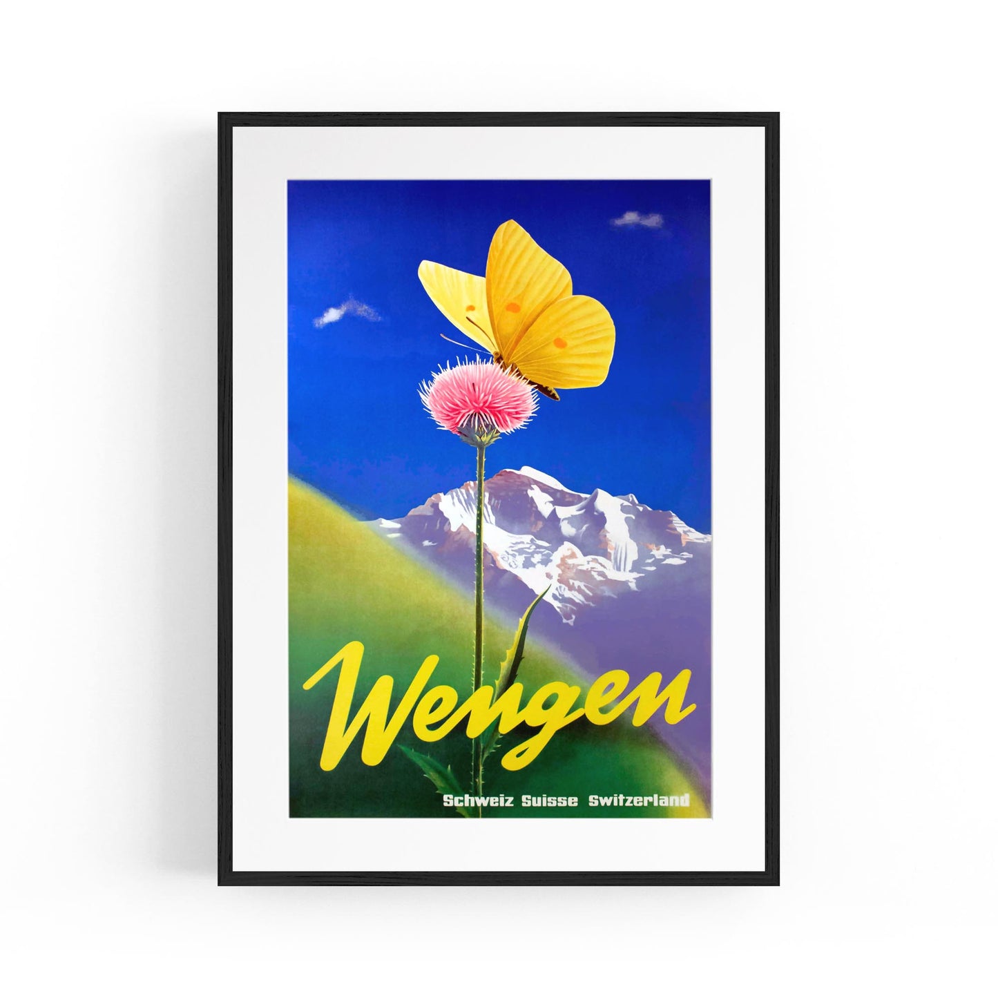 Wengen, Switzerland by Leo Keck | Framed Vintage Travel Poster