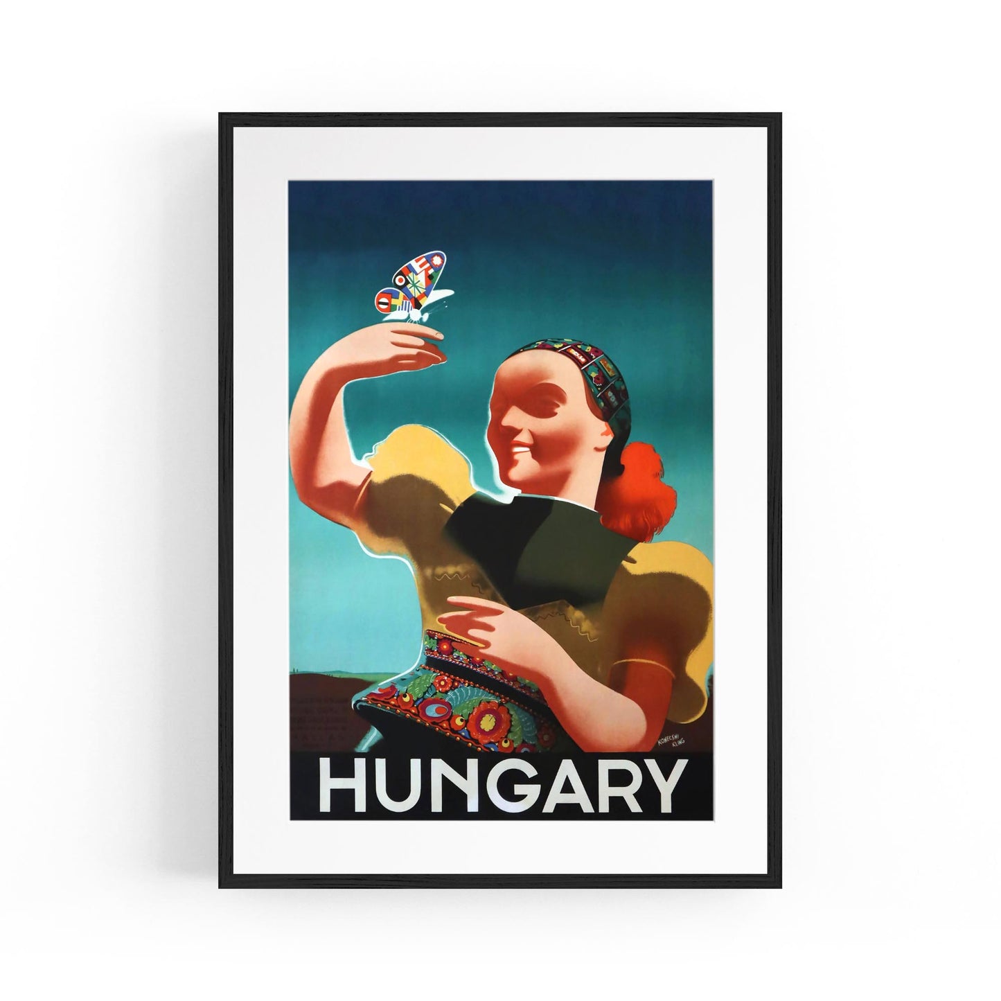 Hungary by Konecsni Kling | Framed Vintage Travel Poster