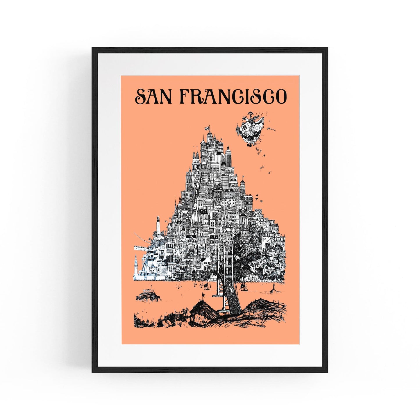 San Francisco, USA by David Schiller | Framed Vintage Travel Poster