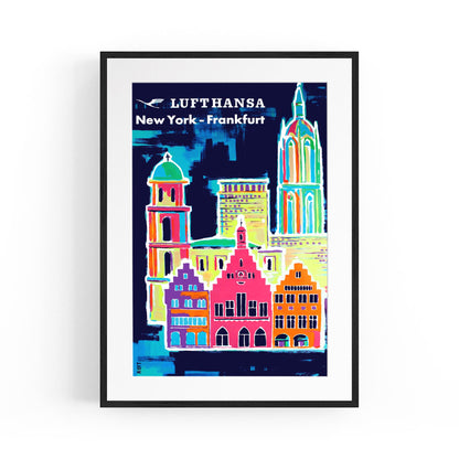 Frankfurt, Germany "Lufthansa" by Hans Rott | Framed Vintage Travel Poster