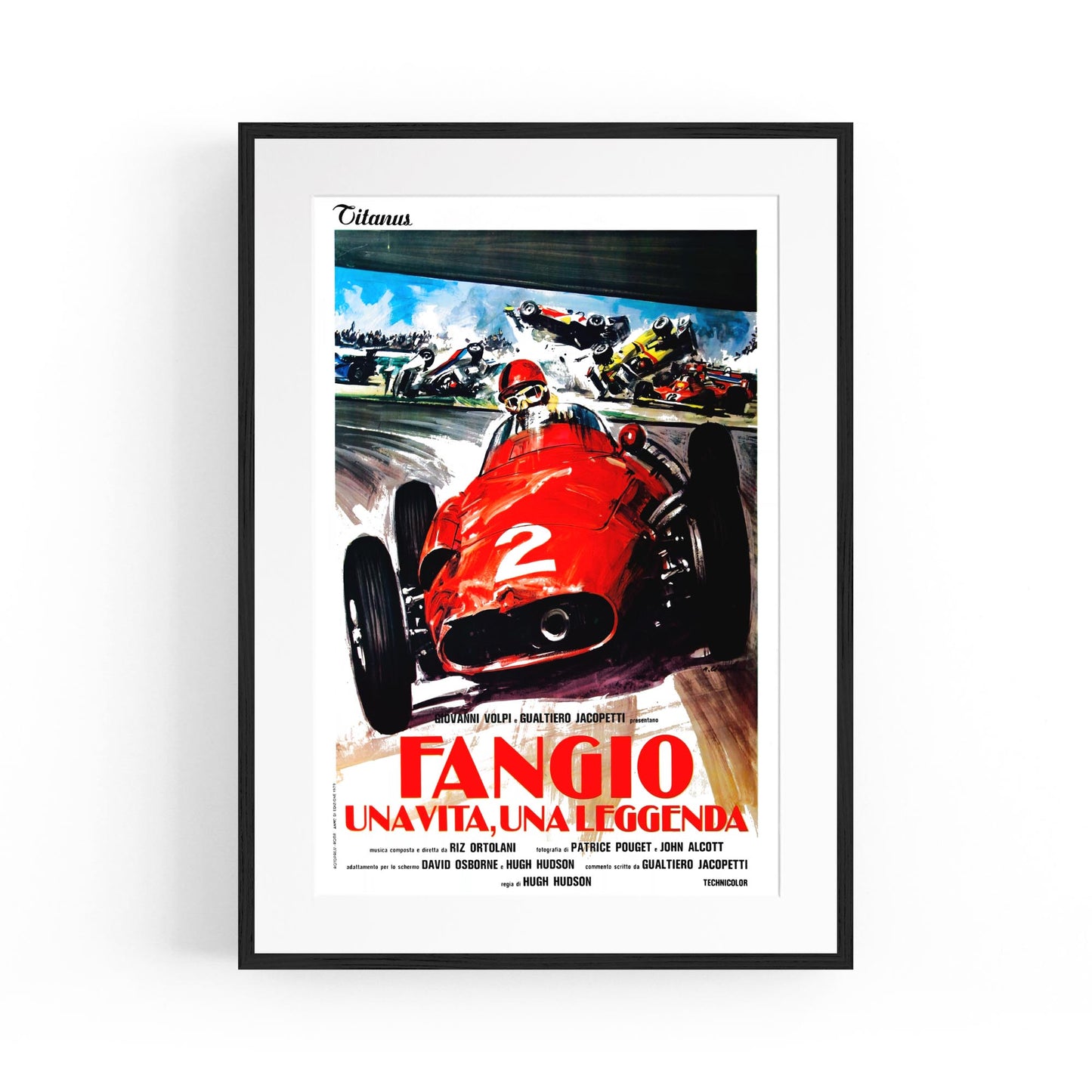 "Fangio" Movie Italian Motorsport | Framed Vintage Poster