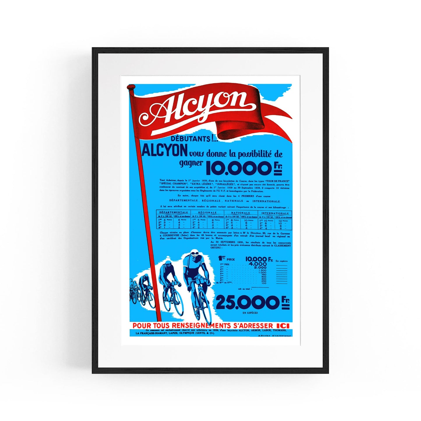 Alcyon Cycling Sports | Framed Vintage Poster
