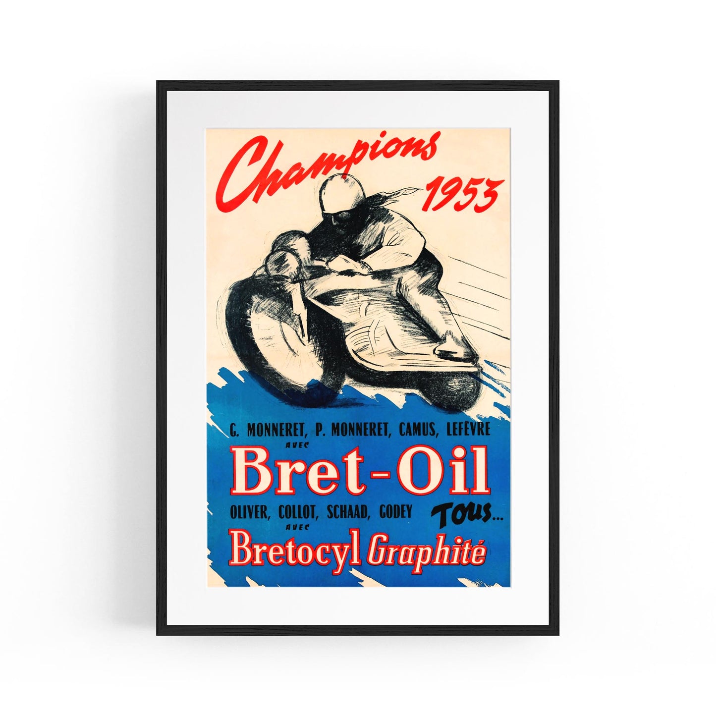 Bret Oil Motor Racing | Framed Vintage Poster