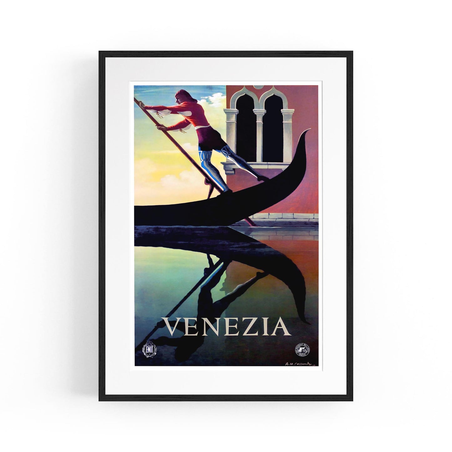 Venice, Italy by A.M Cassandre | Framed Vintage Travel Poster