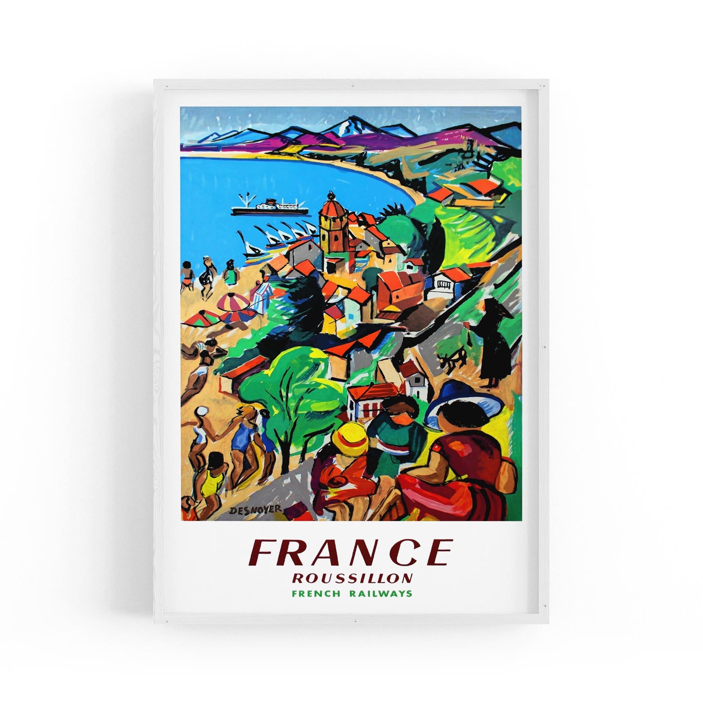 Roussillon, France by Francois Desnoyer | Framed Vintage Travel Poster