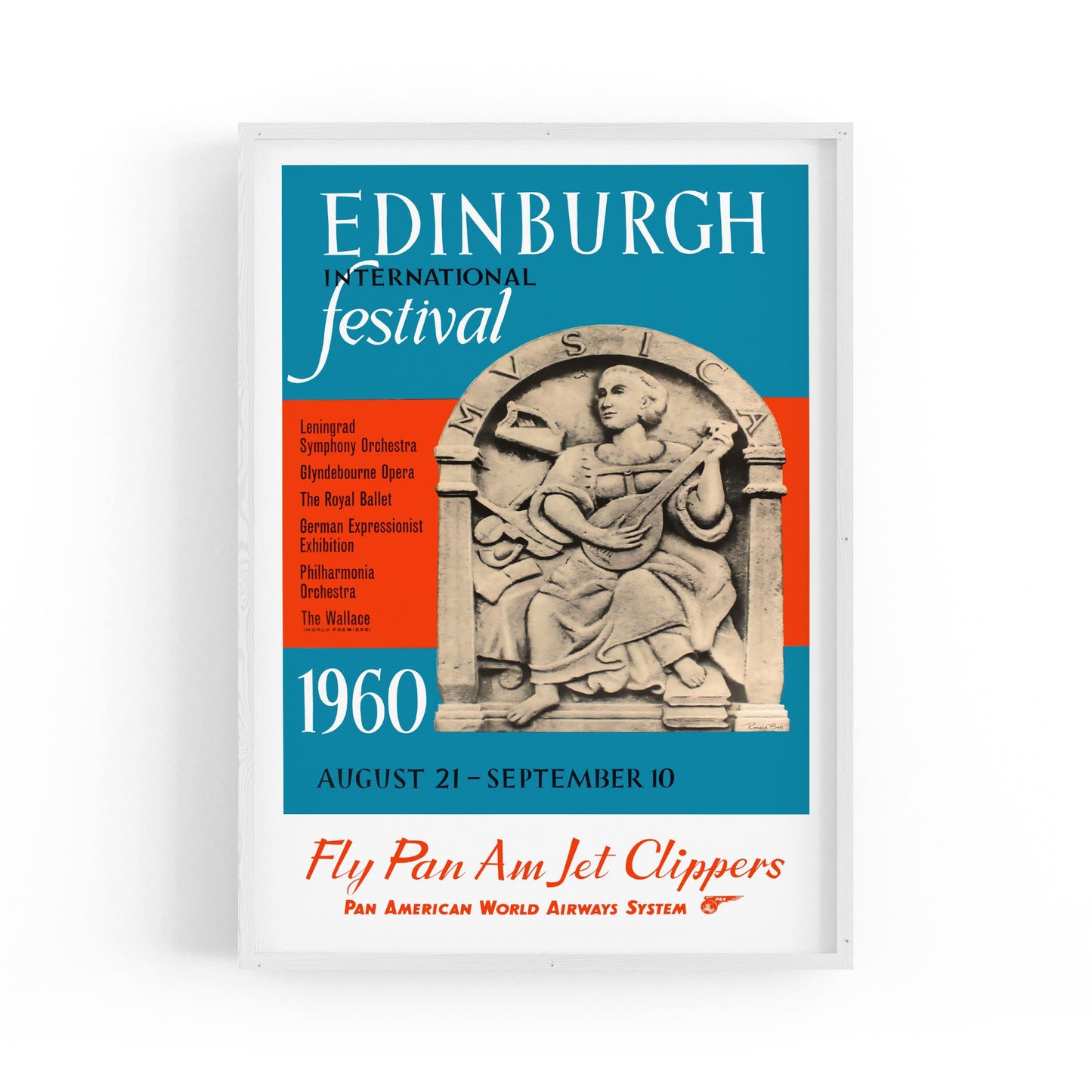 Edinburgh International Festival 1960, Scotland | Framed Vintage Travel Poster