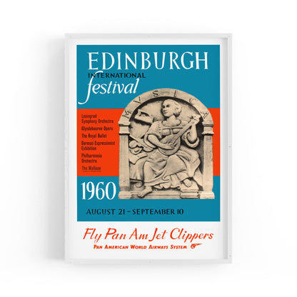 Edinburgh International Festival 1960, Scotland | Framed Vintage Travel Poster