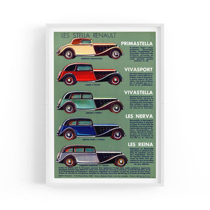 "The Renault Stars" (Les Stella Renault) French Car | Framed Vintage Poster