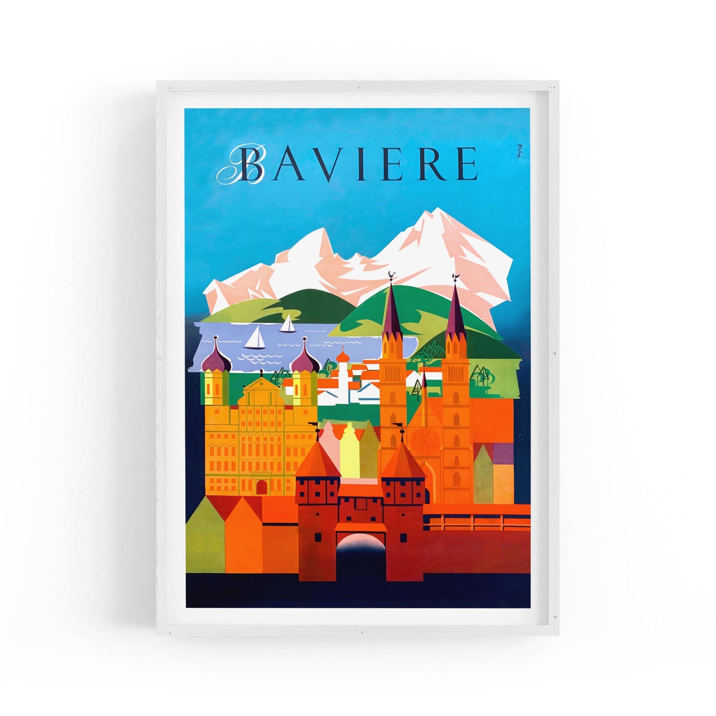 Bavaria, Germany "Baviere" by Franz Hahnle | Framed Vintage Travel Poster