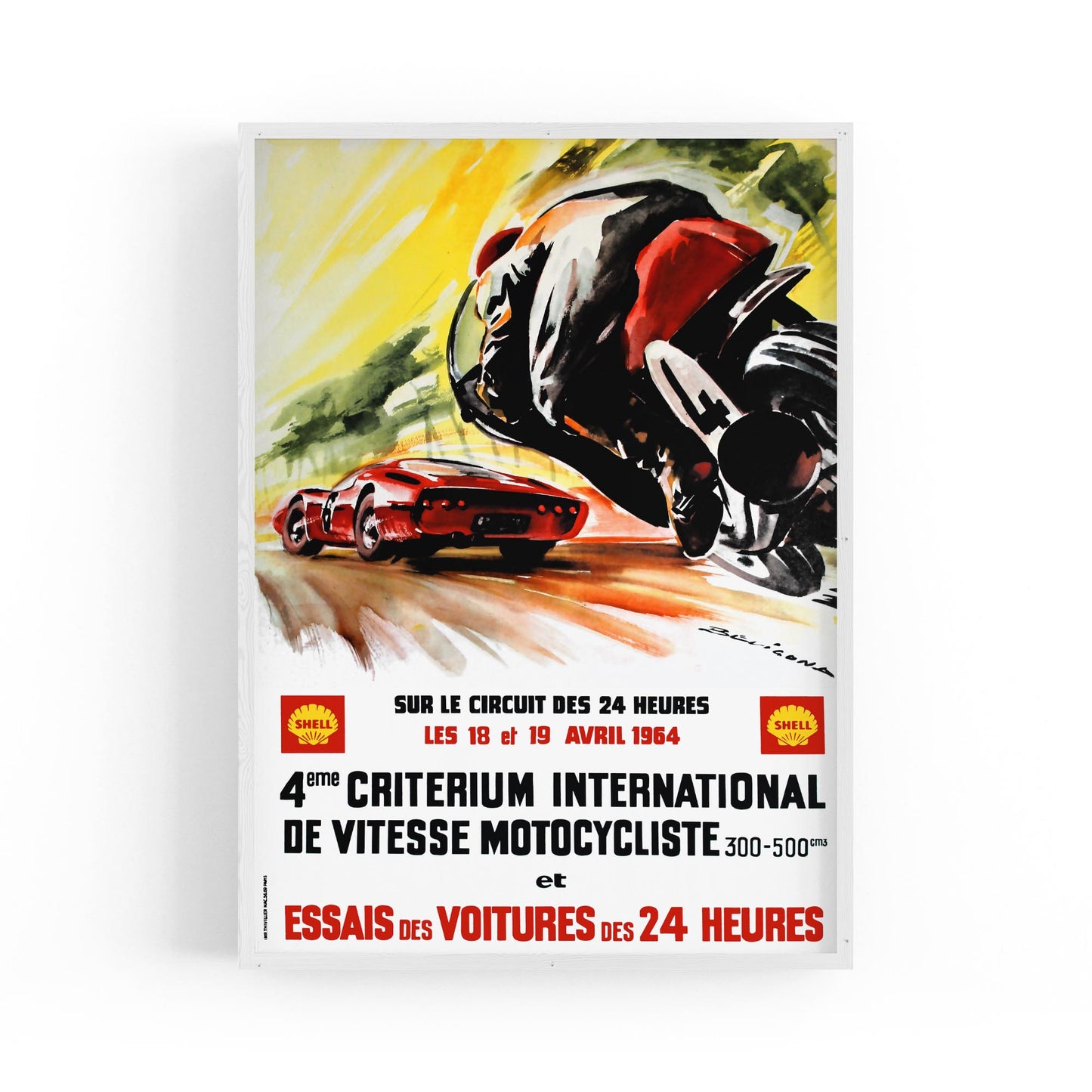 1964 Le Mans 24 Hours French | Framed Vintage Poster