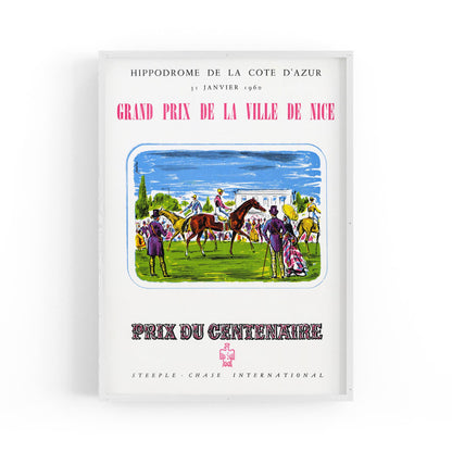 Grand Prix De La Ville De Nice French Horse Racing | Framed Vintage Poster