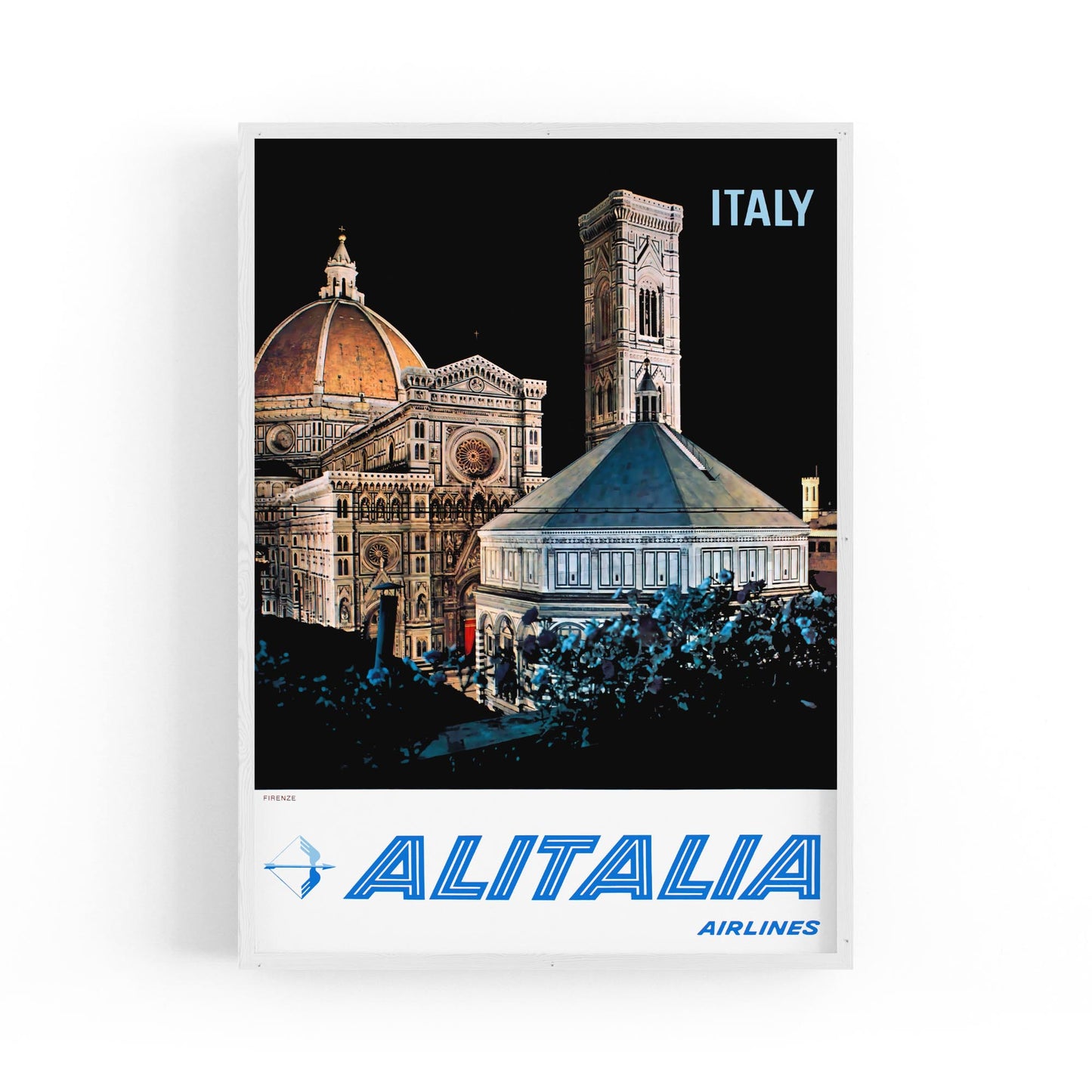 Florence, Italy "Alitalia Airlines" | Framed Vintage Travel Poster