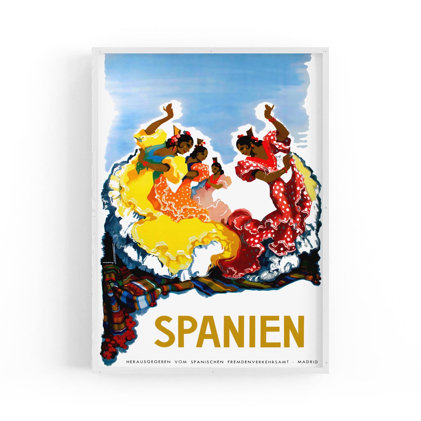 Flamenco Dancers, Spain | Framed Vintage Travel Poster