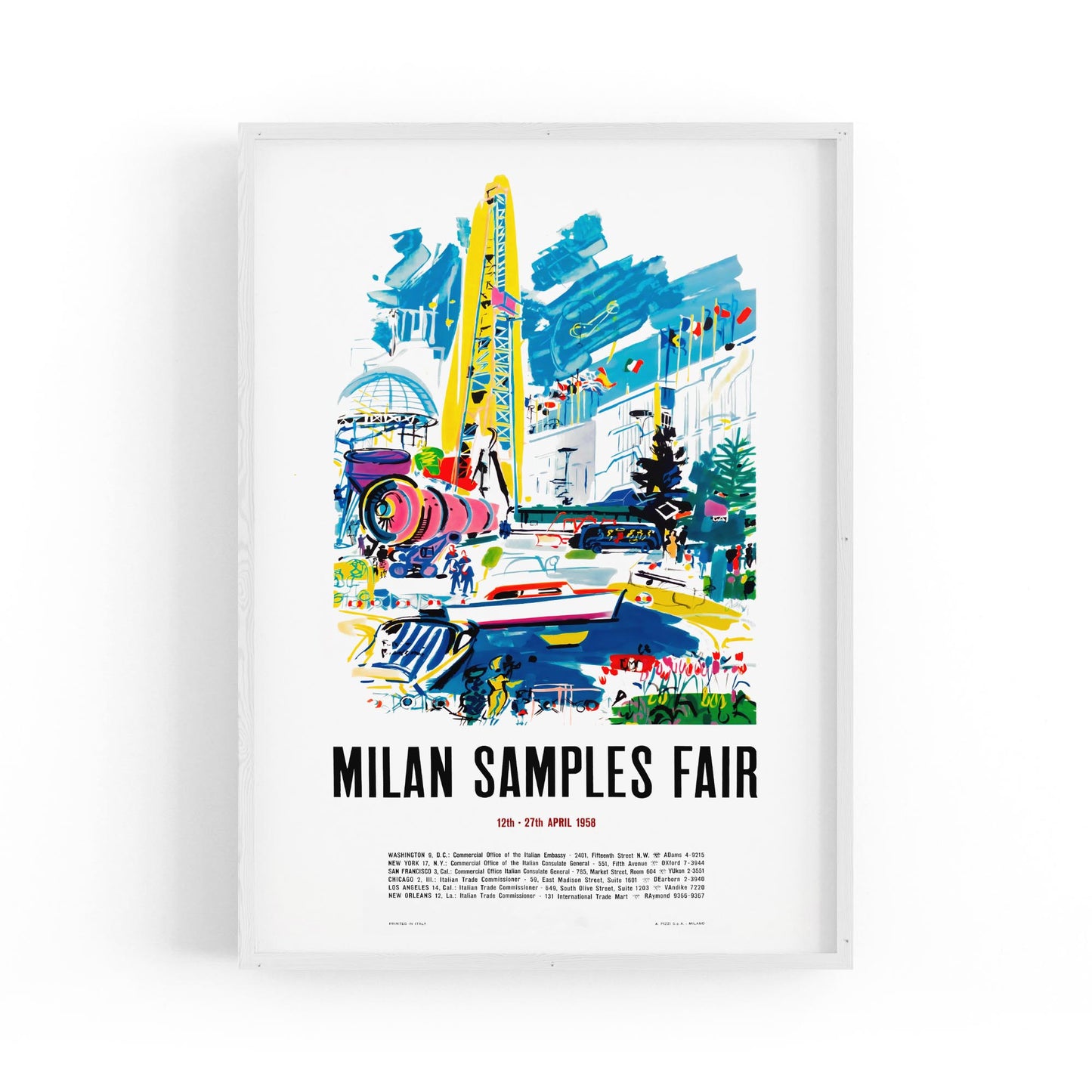 Milan, Italy "Milan Sample Fair" | Framed Vintage Travel Poster