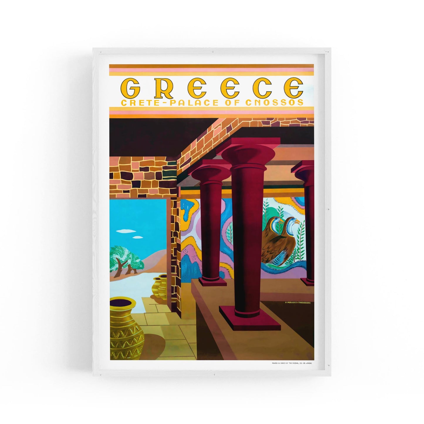 Crete, Greece "Palace of Cnossos" | Framed Vintage Travel Poster