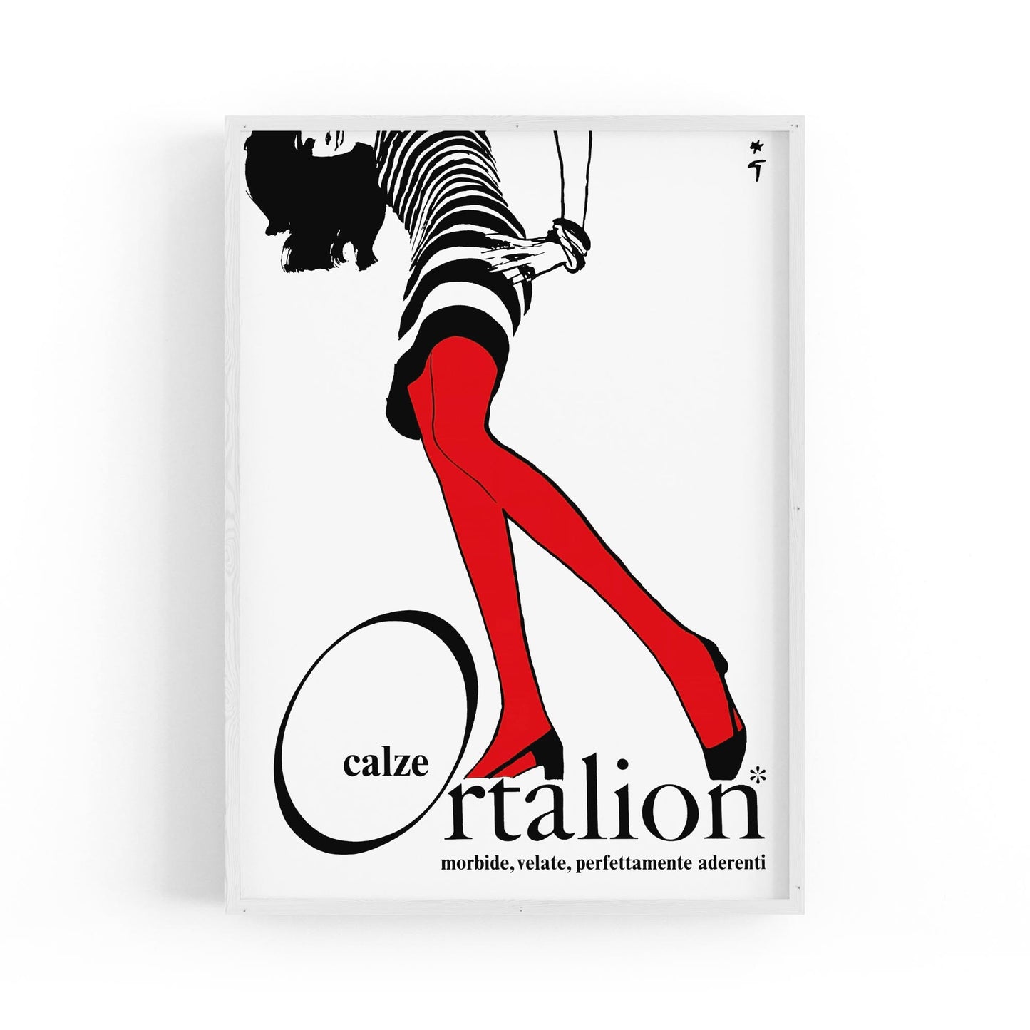 Italian Fashion "Calze Ortalion" | Framed Vintage Poster