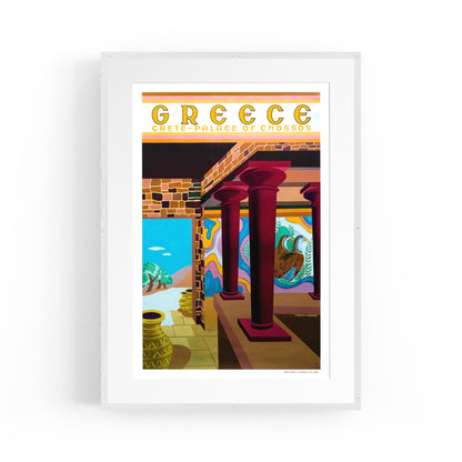 Crete, Greece "Palace of Cnossos" | Framed Vintage Travel Poster