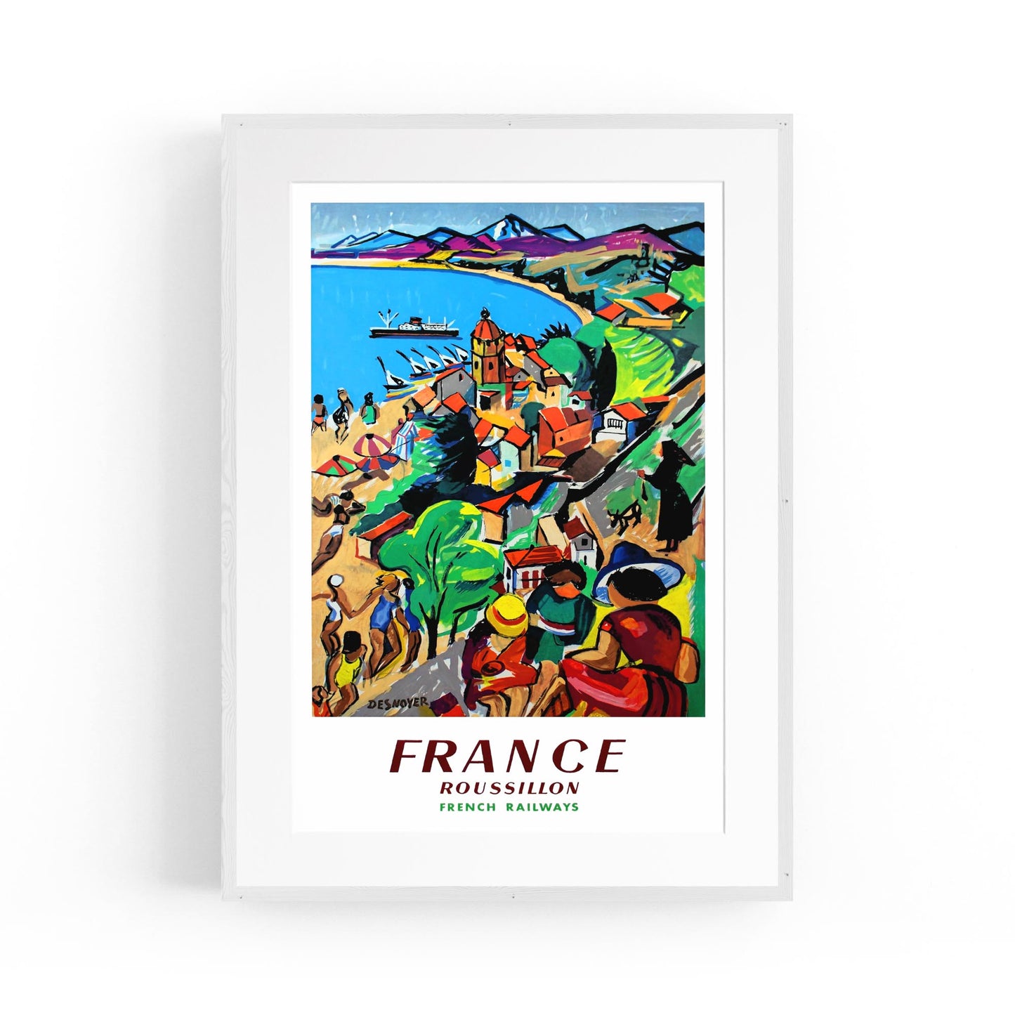 Roussillon, France by Francois Desnoyer | Framed Vintage Travel Poster