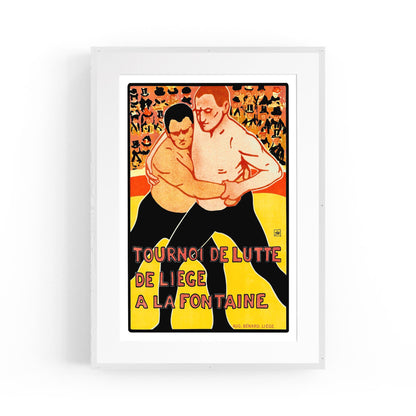 Wrestling Tournament by Armand Rassenfosse Sports | Framed Vintage Poster