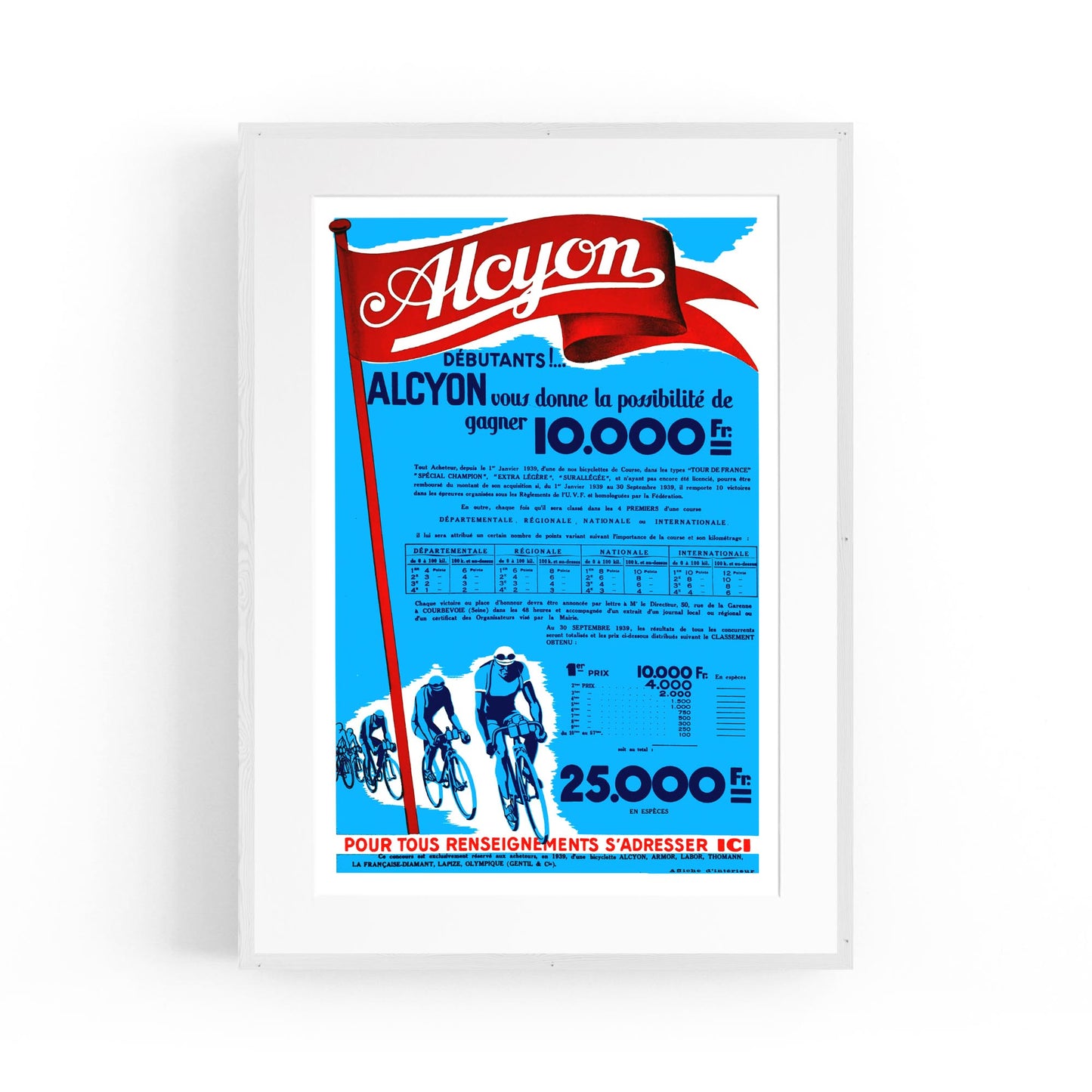 Alcyon Cycling Sports | Framed Vintage Poster