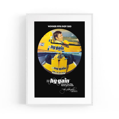 Indy 500 Hy-Gain Johnny Rutherford Motorsport | Framed Vintage Poster