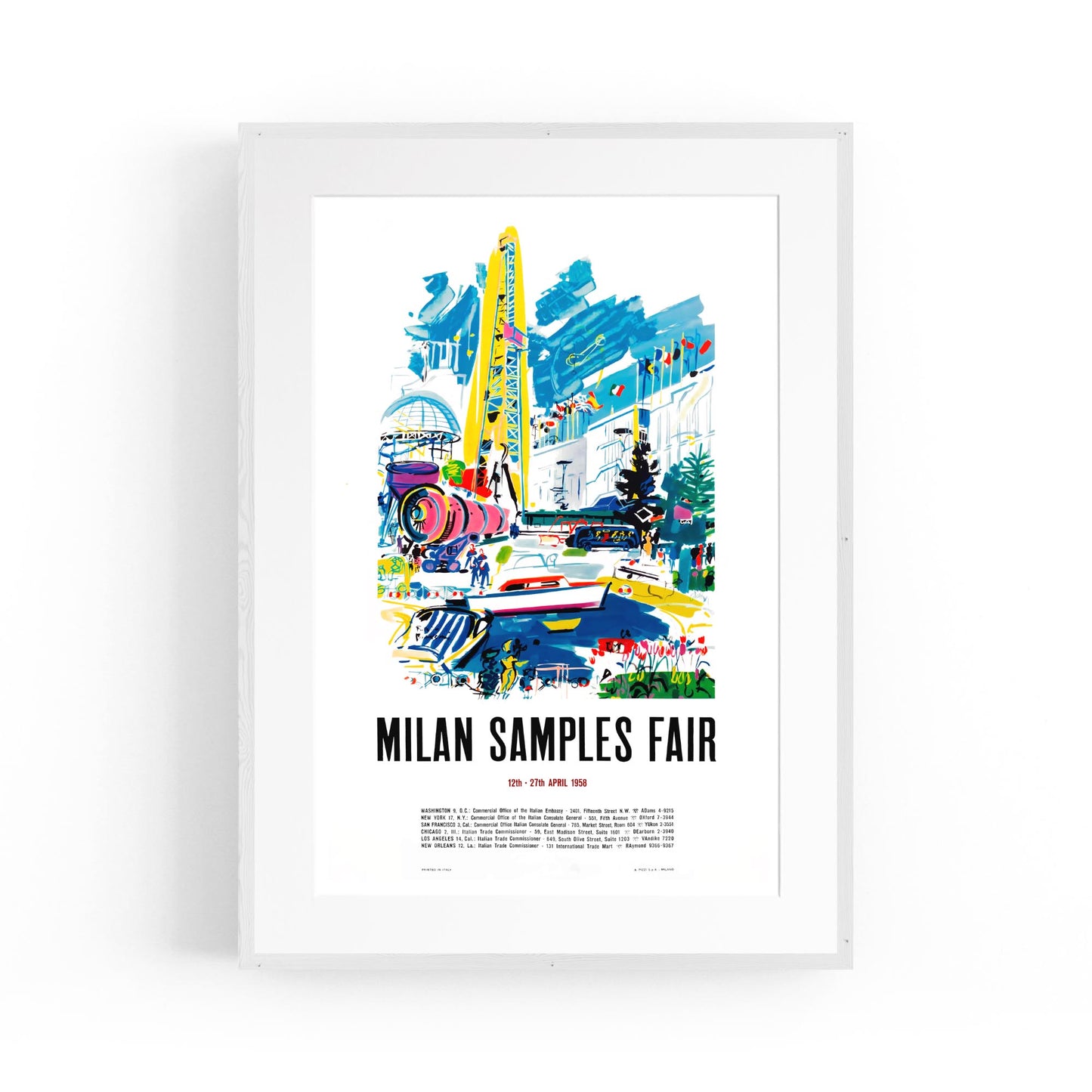 Milan, Italy "Milan Sample Fair" | Framed Vintage Travel Poster