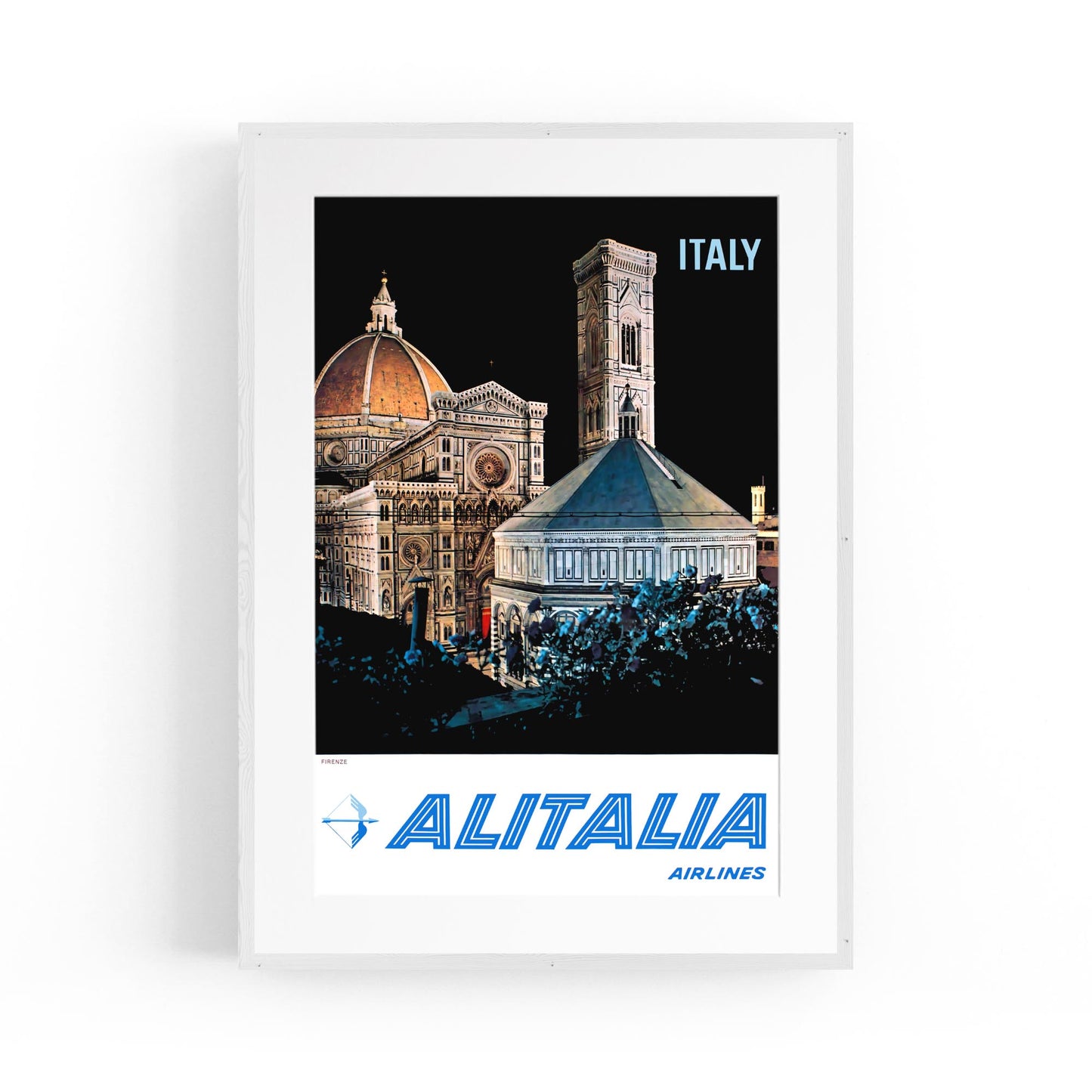 Florence, Italy "Alitalia Airlines" | Framed Vintage Travel Poster