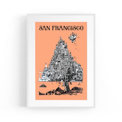 San Francisco, USA by David Schiller | Framed Vintage Travel Poster