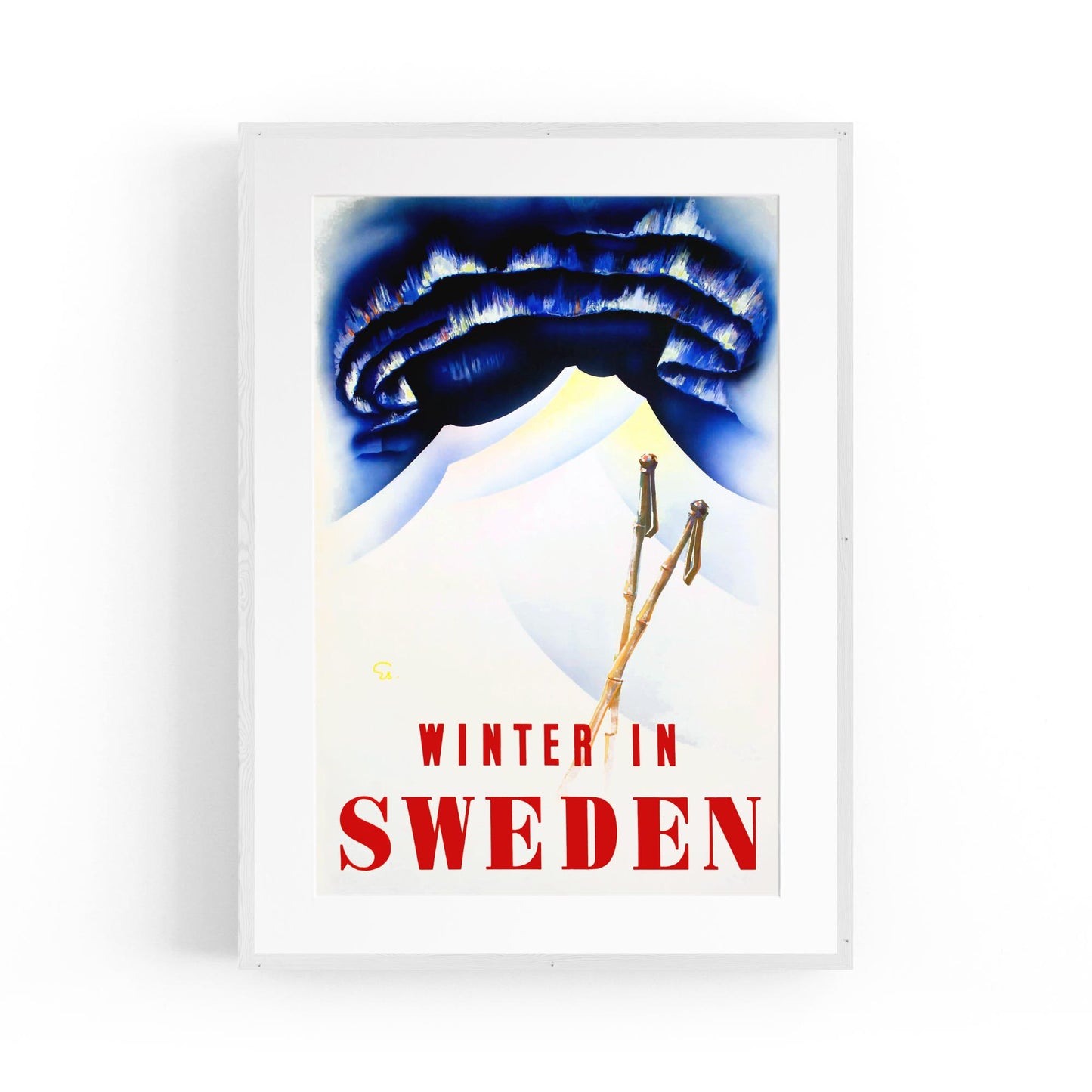 Winter In Sweden | Framed Vintage Travel Poster