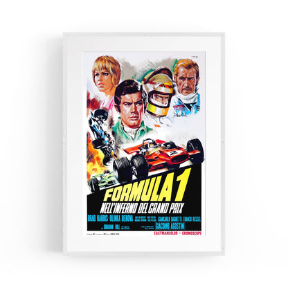 "Formula 1" Italian Motorsport Movie (Original Design) | Framed Vintage Poster