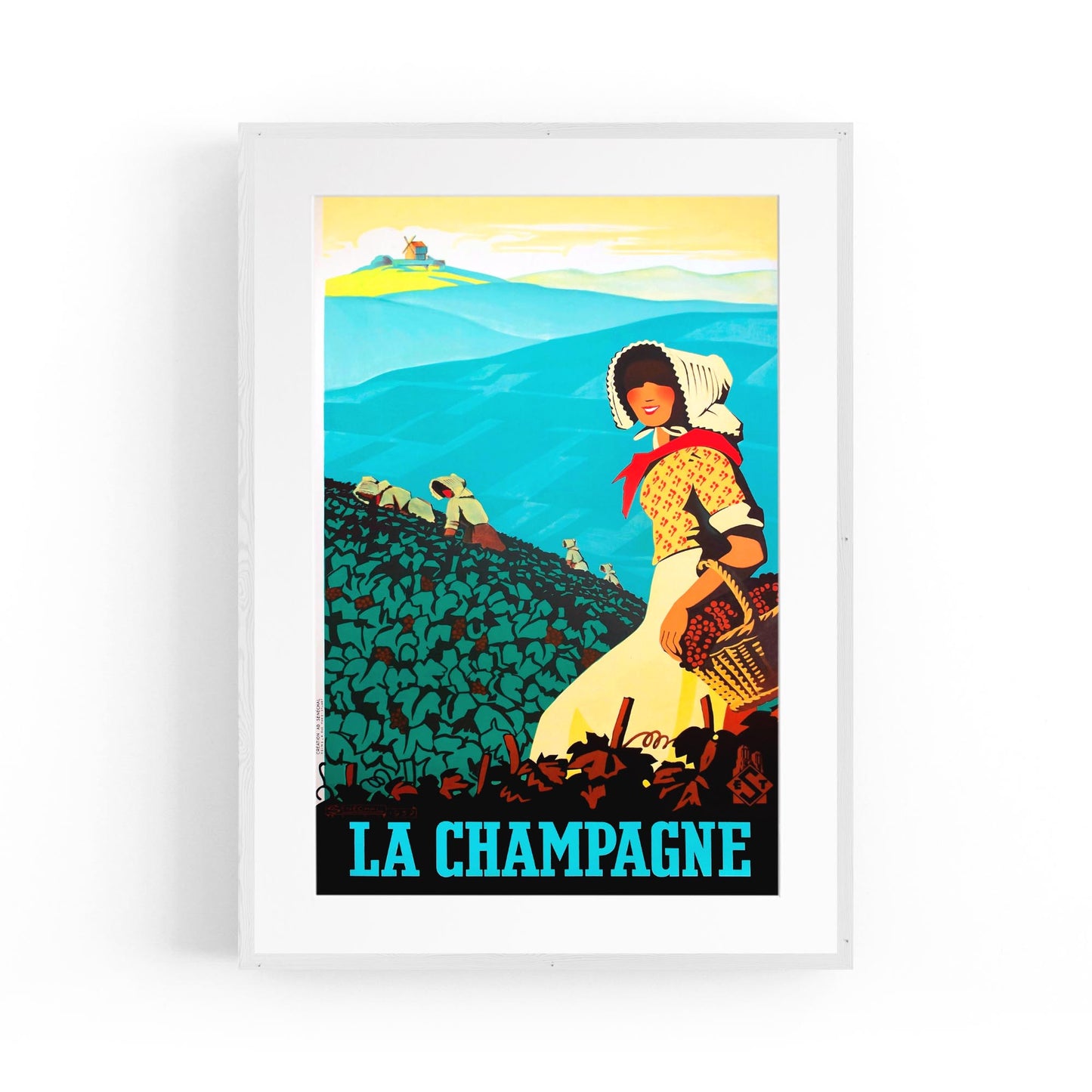 Champagne, France by Adrien Senechal | Framed Vintage Travel Poster