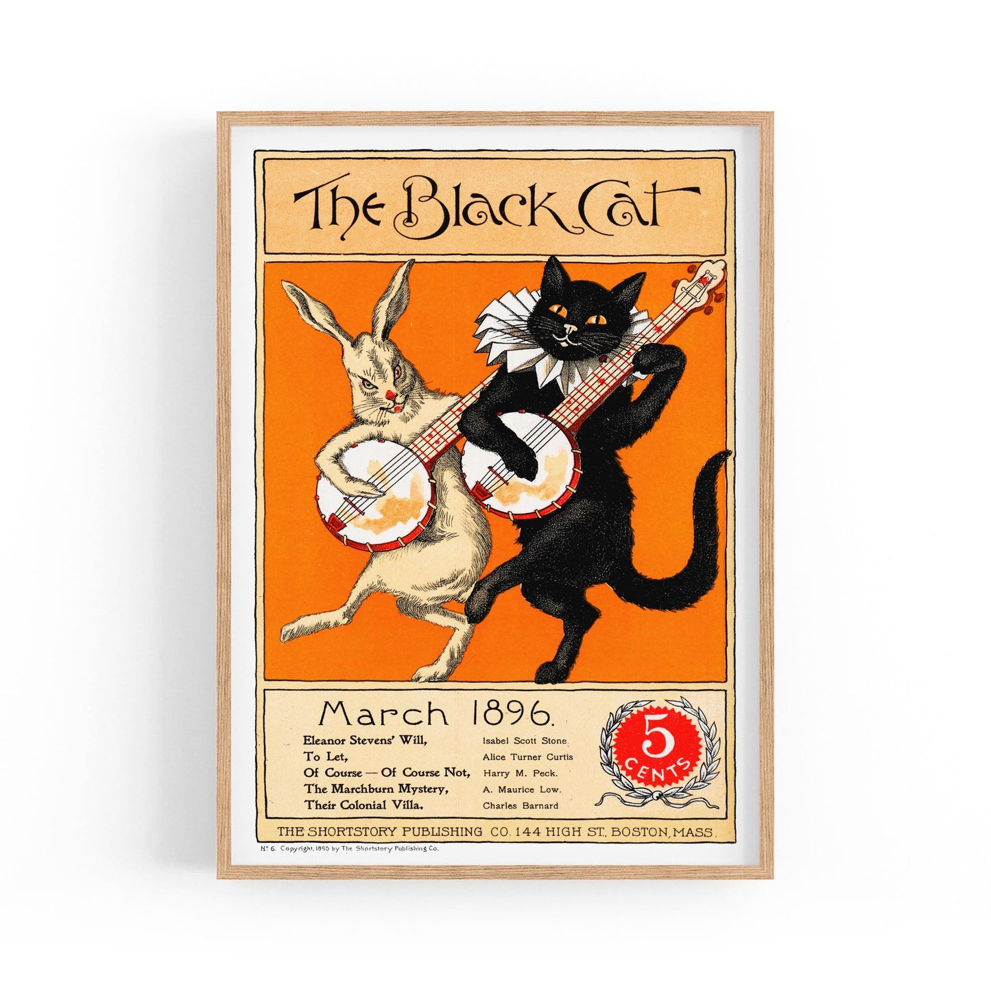 The Black Cat Shortstory Publishing | Framed Vintage Poster