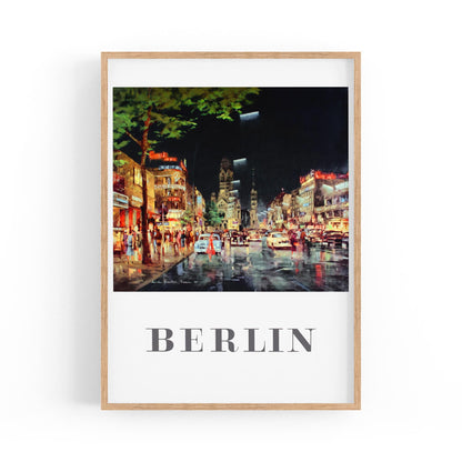 Berlin, Germany by Night by Reinhard Bartsch | Framed Vintage Travel Poster