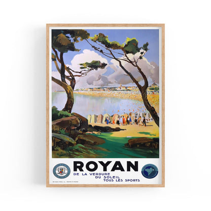 Beach of Royan, France "De La Verdure Du Soleil Tous Les Sports" | Framed Vintage Travel Poster