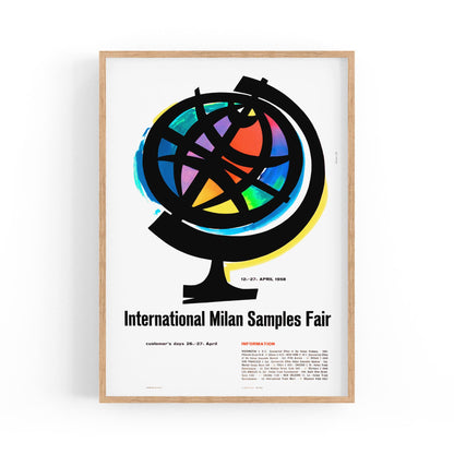 Milan, Italy "Milan International Sample Fair" | Framed Vintage Travel Poster