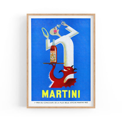 Martini "Red Devil & Angel" by F. Marcou Restaurant | Framed Vintage Poster
