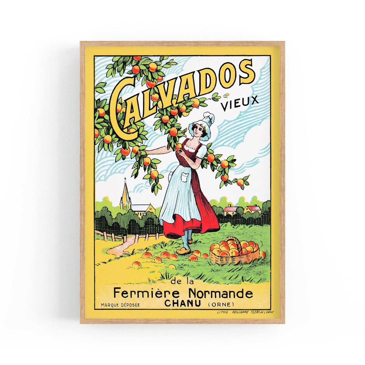 Old Calvados Brandy | Framed Vintage Poster