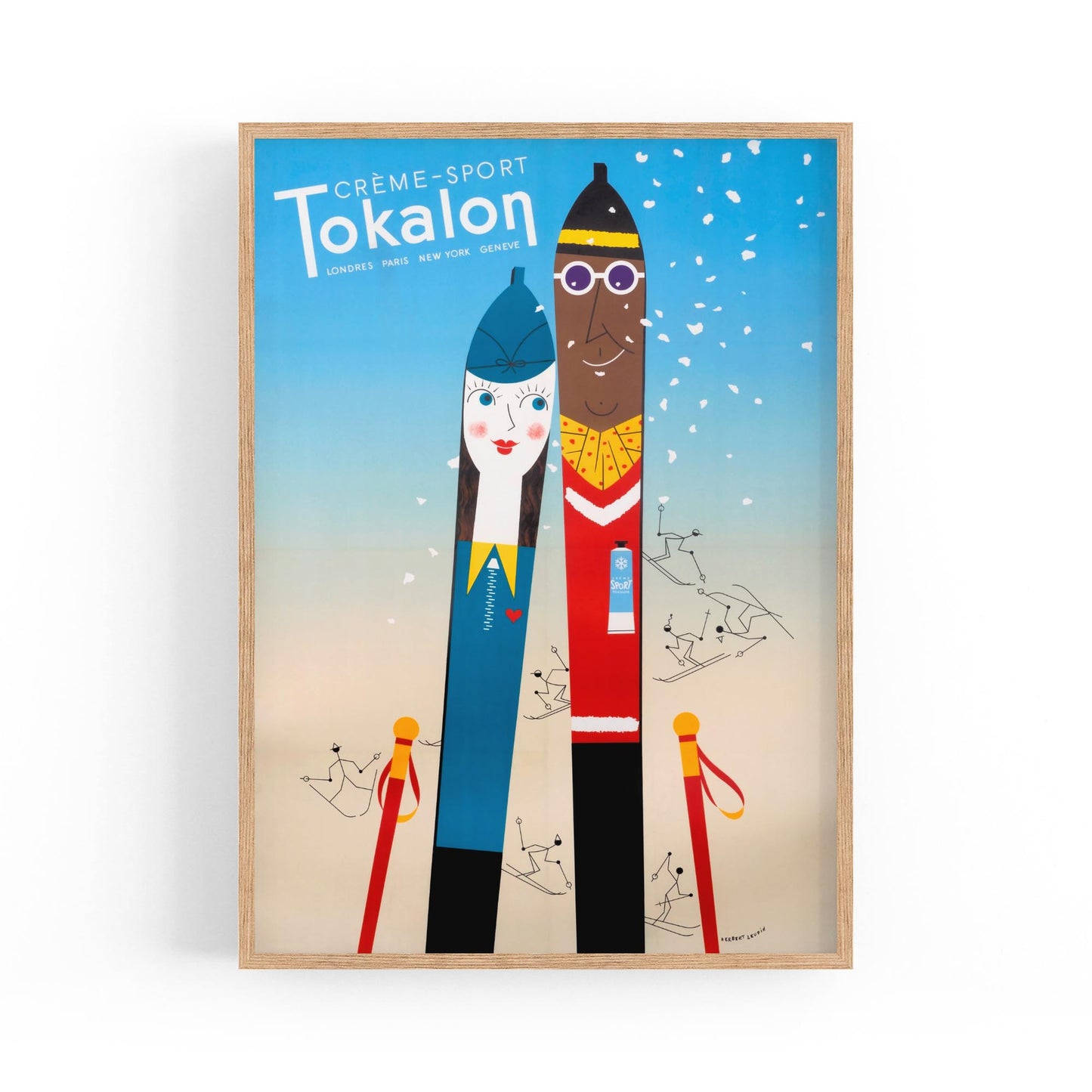 Tokalon Sport Cream Skiing Sports | Framed Vintage Poster