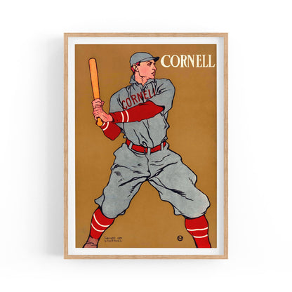 Cornell College Baseball Sports | Framed Vintage Poster