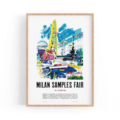 Milan, Italy "Milan Sample Fair" | Framed Vintage Travel Poster